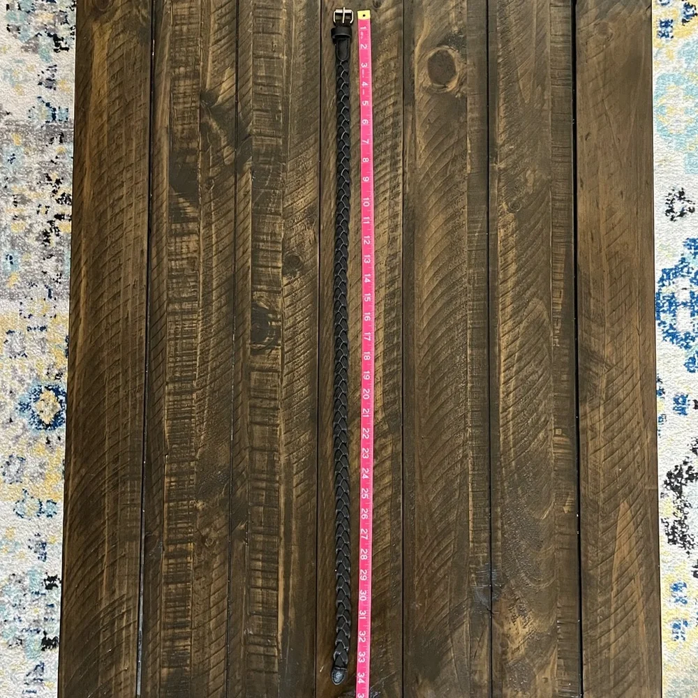 Girls Braided Faux Leather Belt